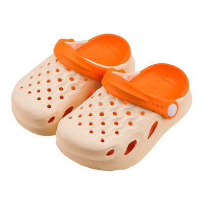 BAOLONGXIN รองเท้าแบบมีรูระบาย EVA สำหรับเด็กรองเท้าแตะชายหาดเบาและสบายรองเท้าแตะทำสวนที่มีพื้นนุ่ม