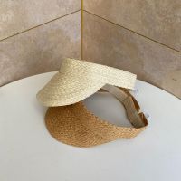 New Unisex Women Summer Hat Outdoor Sun Protective Ponytail Straw Hat Visor Cap Handmade Natural Spring Sun Visor Baseball Cap