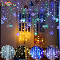 Twister.CK Snowflake Pattern LED Fairy Light Waterproof Energy Saving High Brightness LED String Light For Indoor Outdoor Decoration