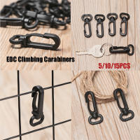 WUXU 5/10/15pcs High quality Black Buckles Tactical Survival Gear Mini Carabiner Bottle Hooks Snap Spring Clasp Climbing Carabiners EDC Keychain Clips