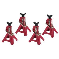 4Pcs RC Cars Metal 3/6 Ton Scale Jack Stands Height Adjustable Tool for 1/10 RC Crawler Truck Car Trx4 Axial SCX10,6 Ton