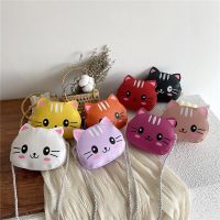 ♂●☢ Cute Wallet Mini Zipper Cartoon Shoulder Bag Children Handbag PU Leather Messenger Bag Cute Cat Children Coin Purse Wallet