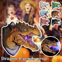 หัวไดโนเสาร์ Humidifier Dragon Legends Prop 3d ติดผนังประติมากรรม e Light ไดโนเสาร์ Art Decor รูปร่างรูปปั้น Wall Hom W2S0