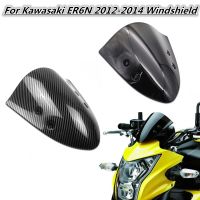 Carbon Fiber Front Windshield WindScreen Wind Deflector Wind Shutter Motorcycle For Kawasaki ER-6N ER6N 2012-2014