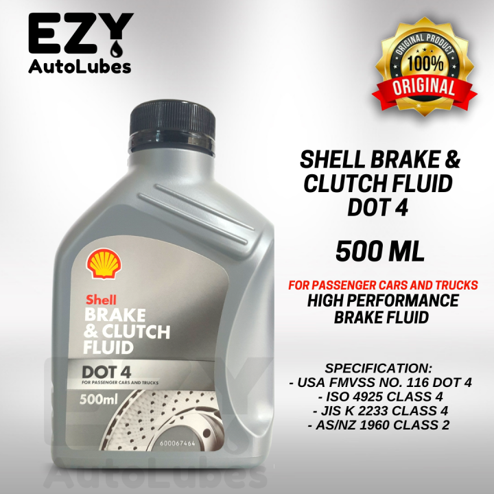 Shell Brake & Clutch Fluid Dot 4 500ml🔥 SHELL 100 ORIGINAL Lazada