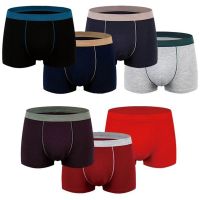 （A NEW）7PCSMan ขนาดใหญ่4xl 5xl 6xl 7xl 8xl 9xl Plus ขนาดชุดชั้นในชายกางเกงไม่มีรอยต่อผ้าฝ้าย Mens Boxers Underpanties