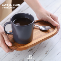 PONGPLAI ถาดไม้สักสำหรับวางแก้วเครื่องดื่ม รุ่น Coffee Bean