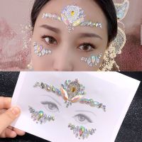 Crystal Face Jewels Body Art Rhinestones Stickers Make Up Festival Face Gems Glitter Face Tattoos for Festival Party Dressing Up