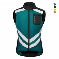 MUTUER  Men Cycling Vest Sleeveless Jersey Riding Top Road Bike Windproof Rainproof Vest Reflective Breathable