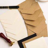 【คุณภาพสูง】Mini Retro Kraft Paper Envelope Pure Color Romantic Vintage Letterhead