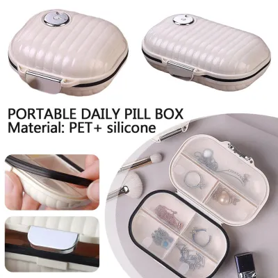 Travel-friendly Storage Case Medicine Storage Container Travel Pill Dispenser Daily Medicine Storage Case Portable Pill Box Organizer