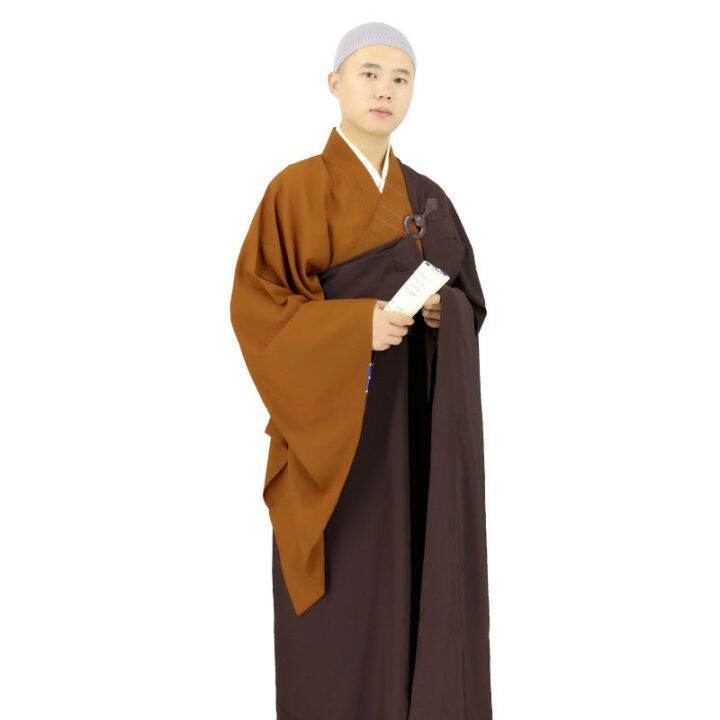 【Ready store】Zen Buddhist Robe Lay Monk Meditation Gown Monk Training ...