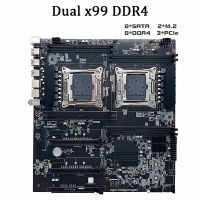 1 PC X99 Dual-Socket CPU Motherboard Black LGA2011-3 8XDDR4 ECC RAM Slot PCIEx16 SATA3.0 Server PC Motherboard Support E5 V3/V4 CPU