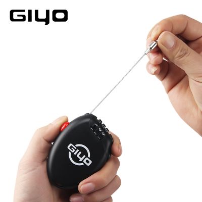 【CW】 GIYO Cable Lock 3 Digit Combination Code 62cm Retractable Wire for Luggage Ski Snowboard Stroller