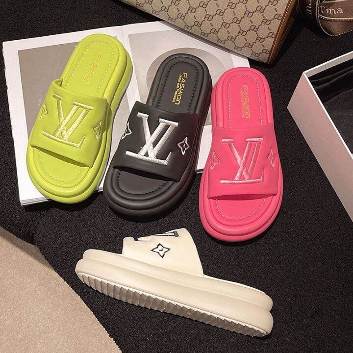 july-european-and-summer-slippers-womens-fragrance-candy-colored-sandals-thick-soled-muffin-flip-flops-high-end