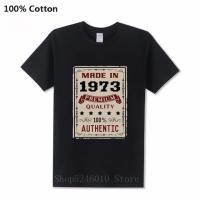 Vintage Premium quality 100% Authentic Made in 1973 T Shirt men Retro Born in 1973 T-shirt Birthday Gifts Tee shirt Fashion Tops