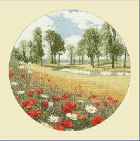 ชุดครอสติช Pinn HJC261เฮริเทจ SUMMER MEADOW ขนาด 10”x10”