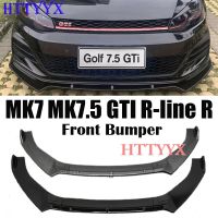 ชุดตัวกระจายแสงสำหรับ Volkswagen สำหรับ Golf 7 7.5 MK7.5 GTI GTD R-Line 2012-2020กันชนหน้ารถชุดตัวกระจายริมฝีปากชุดป้องกันสปอยเลอร์