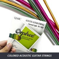 6pcs/set Multicolor Guitar Strings Acoustic 6 String Light .011.052 Phosphor Bronze with NANOWEB Coating String Accessories