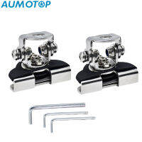 AUMOTOP ลายรถสแตนเลสวงเล็บยึด304พร้อมแผ่นยางกันลื่นปรับได้360 ° สำหรับรถออฟโรด