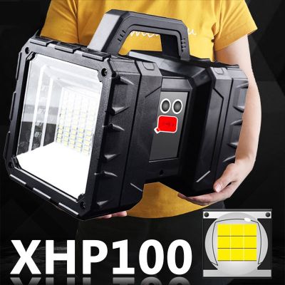 ไฟฉายสปอตไลท์ XHP100 LED ชาร์จ Usb XHP70 สว่างมาก