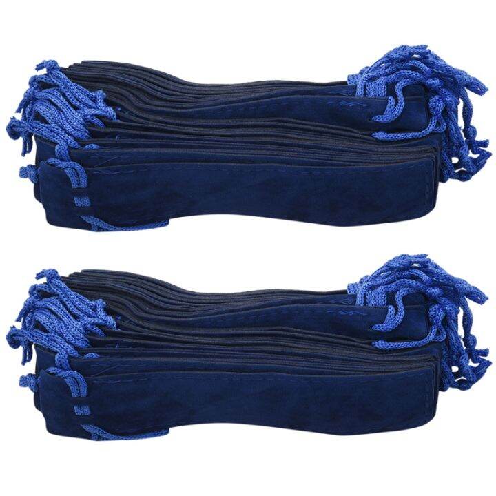 100-pcs-blue-velvet-pen-pouch-sleeve-holder-single-pen-bag-case-pencil-bag