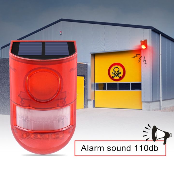 solar-alarm-lamp-110db-warning-sound-6led-red-light-ip65-waterproof-motion-sensor-caution-lights-for-warehouse-secret-place-wall