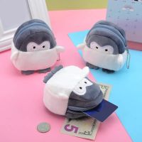 Cute Penguin Coin Purse Cartoon Zipper Coin Wallet Lipstick Data Line Bag Mini Plush Coin Pouch Earphone Key Money Storage Bag