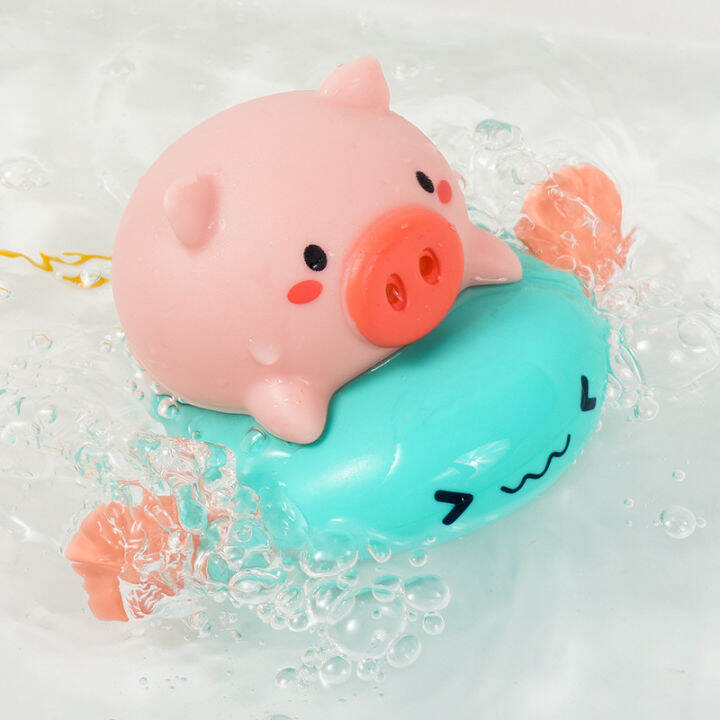 1pcs-cute-cartoon-animal-pull-the-bath-toy-pig-classic-baby-water-toy-infant-swim-turtle-wound-up-chain-clockwork-kids-beach-toy