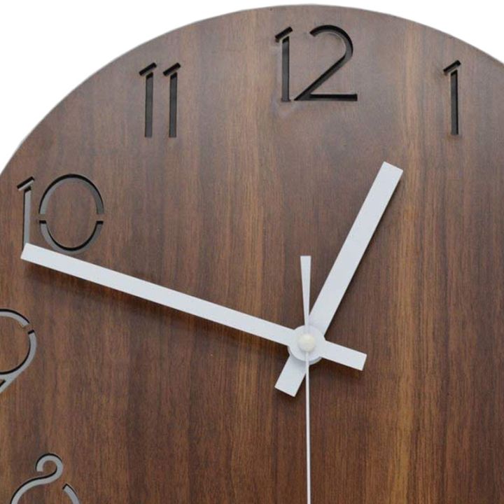 12-inch-vintage-arabic-numeral-design-rustic-country-tuscan-style-wooden-decorative-round-wall-clock