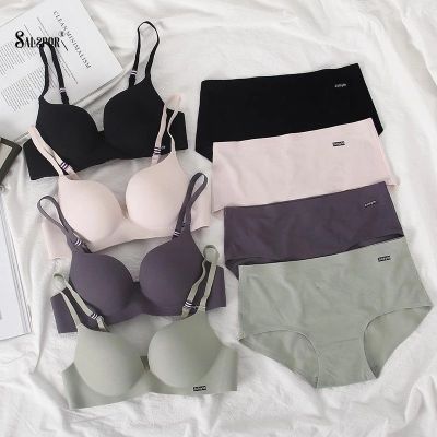 [Cos imitation] SALSPOR ชุดชั้นในเซ็กซี่สำหรับผู้หญิง Push Up Small Breasts Bra Wireless Lingerie Solid Breathable Comfortable Seamless Bra Suit