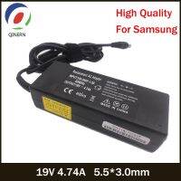 อะแดปเตอร์สำหรับ Samsung พลังงานเอซีแล็ปท๊อปที่ชาร์จ19V 4.74A 90W 5.5*3.0มม. R428 R410 G15 GT6000 M30 P10 Ultrar60 + R65 R520 R528 R540