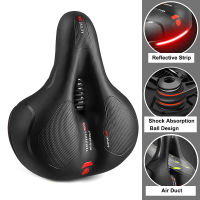 Hollow Breathable จักรยานอานผู้ชายผู้หญิง MTB Road Bike Saddle Shock Absorbing สบาย Big Butt จักรยานที่นั่งคำเตือนความปลอดภัย--hang yu trade