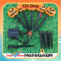 YZH Shop ไฟฟักทองไฟ LED กันน้ำพลังงานแสงอาทิตย์สำหรับตกแต่งฮาโลวีนสวนลานบ้าน