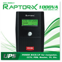 New!! Raptor-X 1000VA/550W ZIRCON UPS รุ่นใหม่ High Protection / มี USB &amp; Software / ศูนย์บริการ Service Center ประกัน 2 ปี + Onsite Service