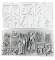 200Pcs/box Steel Spring Electrical Hardware Drum Extension Tension Springs Pressure Suit Metal Assortment Hardware Kit