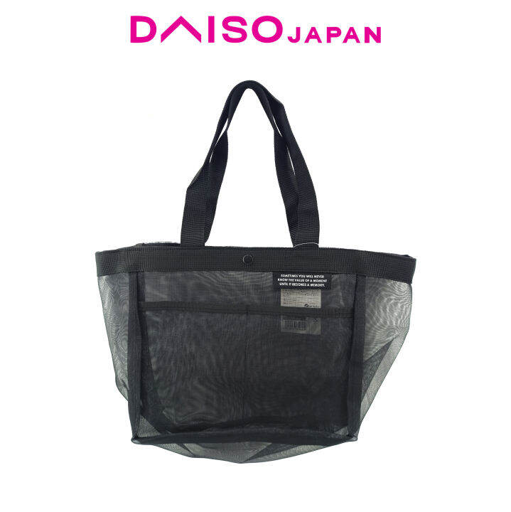 Daiso Black Mesh Shoulder Bag Lazada PH