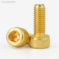 ❄  2-10pcs DIN912 Titanium Gold Plated Bolts M2 M2.5 M3 M4 M5 M6 M8 Allen Screw Hex Socket  Cap Cup Head Screw