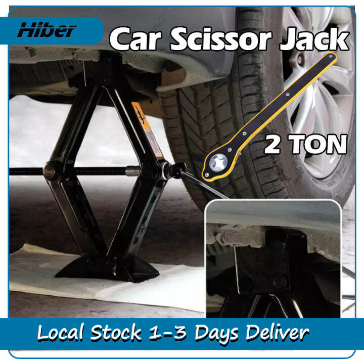2 Ton Scissor Jack For Car Jack Kit Tire Jack Portable With Ratchet