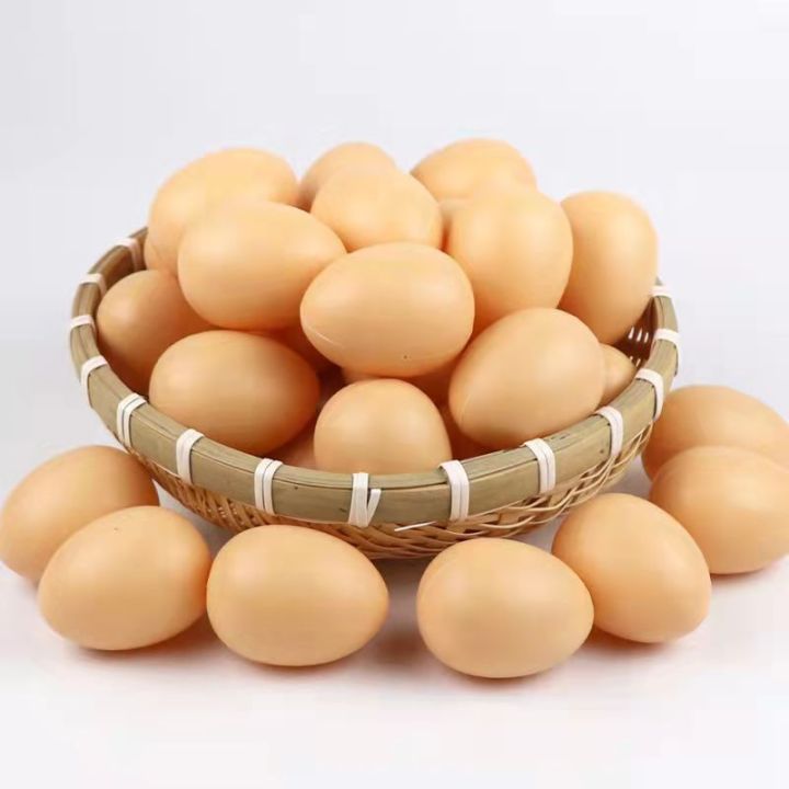 ไข่ไก่ปลอมพลาสติก-ไข่ไก่ปลอม-ของเล่นไข่ปลอม-ช่วยกระตุ้นการออกไข่ได้ดี-11ฟอง