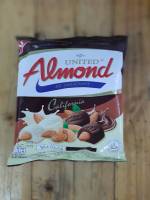 UNITED ALMOND,ถั่วอัลมอนล์เคลือบไวท์ช็อคโกแลตและดาร์คช็อคโกแลต