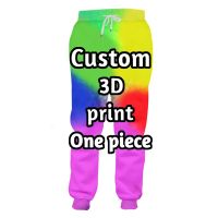 Custom Trousers Mens 3D Print Own Design Custom Personaliz Sweatpants Male Elastic Waist Jogger Dropshipping Casual Hip Hop diy