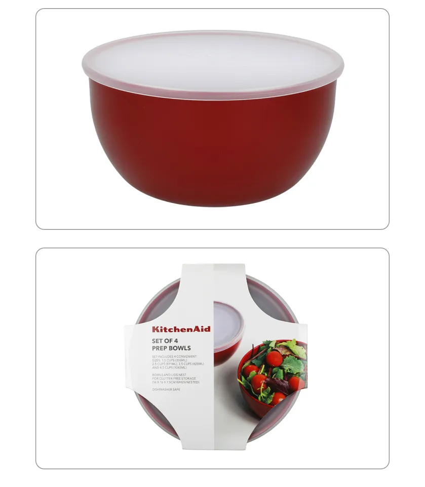 KitchenAid Set of 4 Prep Bowls with Lids Empire Red – KitchenAid Philippines