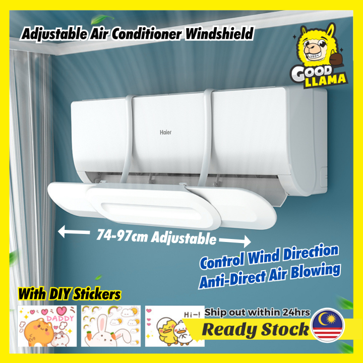 Air Conditioner Adjustable Windshield Deflector Block Strong Wind ...