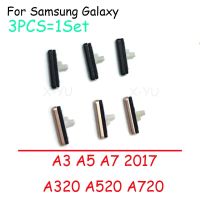 1ชุดเหมาะสำหรับ Samsung Galaxy A3 A5 A7 A320 2017 A520 A720ปุ่มเปิด/ปิดไอโฟนเปิดกุญแจปุ่มด้านข้างที่ปรับเสียงขึ้นลง