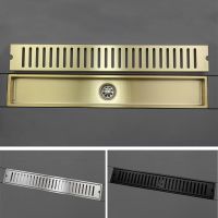 【cw】hotx Shower Drain Insert Rectangle Anti-odor Filter Hair Catcher Waste Grates Floor 600MM