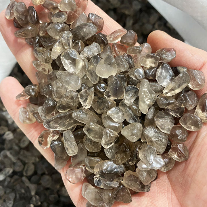 100gram/pack Smoky Quartz Chips Rock Natural Tea Crystal Gravel