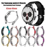 TPU Case For Samsung Galaxy Watch4 Classic 42mm46mm Protective Cover Electroplating half pack Shell Smart Watch Accessories Case