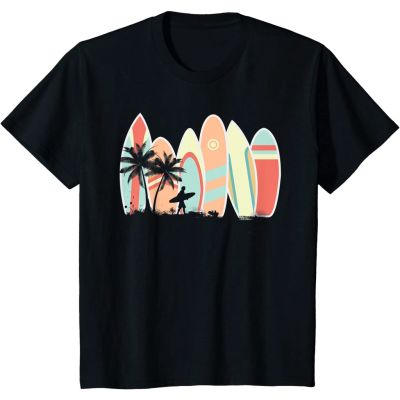 KL Retro Vintage Surfboard Surfing Surfboarder Wave Surfer T-Shirt T-shirt for men women cotton tee