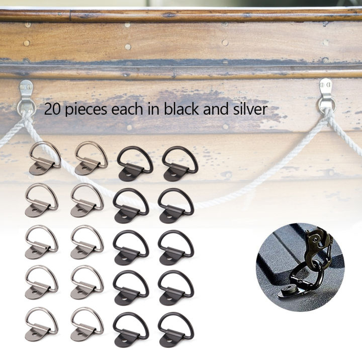 40pcs-black-d-shape-pull-hook-tie-down-anchors-ring-iron-stainless-steel-cargo-tie-down-ring-for-car-truck-trailers-rv-boats